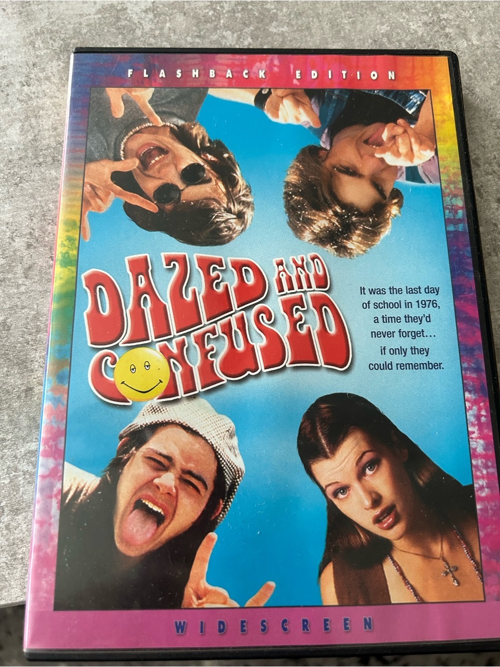 Universal Dazed and Confused DVD Cover (Blue, Yellow, Pink, Red)